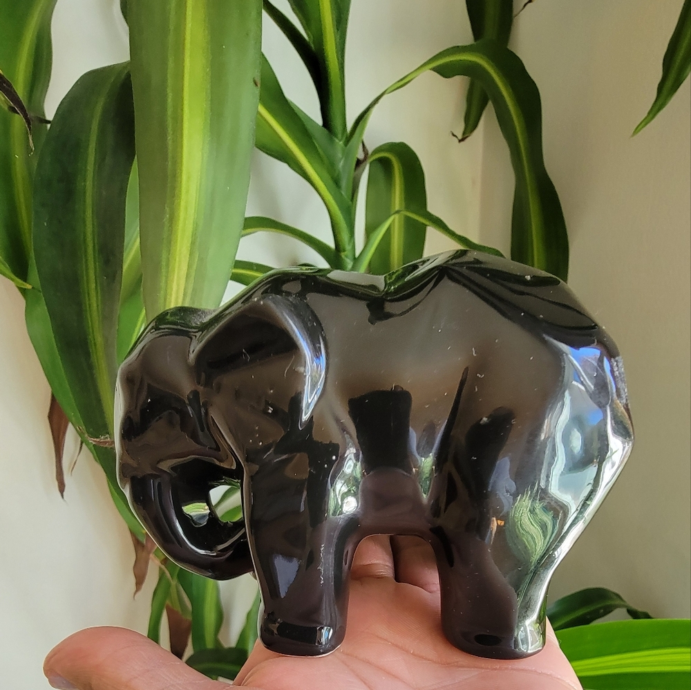 Black Ceramic Elephant 🐘